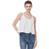 BEAUTELICATE Canotte Donna Elegant Cotone Crop Top Sexy Estive Retro Senza Maniche Camicie Loose Fit Vittoriana Cami Canotta con Bottoni Quadretti Avorio Rosso Blu