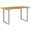vidaXL Tavolo da Pranzo 140x70x76 cm in Legno Massello di Acacia