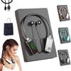 ZHKVAG Wireless Sound Card Live Streaming Earphones, Wireless Sound Card Live Broadcasting and Audio Editing Earphones, Waterproof Wireless Neckband Bluetooth Headphones with Display, for Singing (Black)