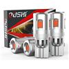 OUSHI T10 W5W LED Lampadine Canbus, 194 168 158 2825 12V Sostituzione Per Auto Luce Interiore Cupola Di Luce Indicatore Di Direzione Spia (Rosso Brillante 4pcs)