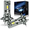 JOSHF Lampadine H7 Led, Con Ventola Silenziosa Anti-Errore CSP 120W 30000LM +700% Luminosità 6500K Bianco per Auto, Aggiornamento Sostituzione Lampadina Alogena-1:1 Mini Kit, DC12V, 2 Lampda