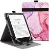 VOVIPO Custodia universale per 6 6.8 7Kindle Paperwhite/colorsoft eReaders,Stand Cover con cinturino compatibile con Kindle/Kobo/Tolino/Pocketbook/Sony 6-6.8-7 pollici ebook readers-Marble Pink