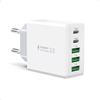 Gcstnn 50W USB C Caricatore, Gcstnn 5Porto Rapido Multipla 2USB C & 3USB A Caricabatterie, Spina TipoC per iPhone 15 Pro Max/14/13/12/11 Plus, iPad Pro Air, Samsung S24/S23 Ultra, Alimentatore Presa