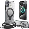 XCYYOO Cover Brillantini con Cordino per Xiaomi Redmi Note 13 Pro 4G,[DIY Supporto] Custodia Trasparente Antiurto Silicone TPU con Laccio Tracolla Supporto Case,Cover con Collana per Redmi Note 13 Pro 4G