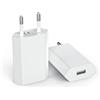 VoltWave presa usb (2 Pezzi) presa usb da muro, per Iphone X XR XS 11 11 pro 8 8 Plus 7 7Plus 6 6S SE 12 13 14 Pro Max Plus IPad Samsung Xiaomi LG ecc. Adattatore di alimentazione USB universale da 5 V