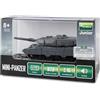 Amewi RC Leopard II - Mini carro armato radiocomandato a infrarossi 1:72 RTR per bambini a partire da 8 anni, colore: Grigio