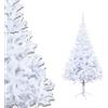 HENGMEI Albero di Natale artificiale in PVC, con supporto in metallo, 180 cm, colore: bianco