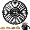 SMELEYOU Griglia rotonda per friggitrice ad aria da 19 cm, antiaderente, lavabile in lavastoviglie, piastra di ricambio per friggitrice ad aria da 3,7 QT, accessori per friggitrice ad aria da 3,7 QT,