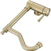 DMOZMSY Rubinetto Lavello Cucina Pieghevole Antico Rubinetto Pieghevole Lavello Cucina Oro Sotto La Finestra 360 ° Girevole Flessibile Rubinetto Cucina Pieghevole Sottofinestra(Oro spazzolato)