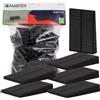 MARTEN Cunei di montaggio in plastica - Cunei universali per allineare e fissare con precisione porte, finestre e listelli del tetto, 50 pezzi, nero, altezza 10 mm, lunghezza 58 mm, larghezza 38 mm