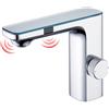 CREA Rubinetto Bagno Infrarossi, Miscelatore Lavabo Automatico con Sensor, Cromato