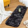 CHOSHOME Tappeti Per Soggiorno Tappeto Super Soffice e Soffice Che Non Perde Peli Tappeti Shaggy Motley Tappeto Tie-dye Tappeti Moderni per Interni per Camere da Letto Grigio Scuro 40x120cm