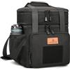 HSHRISH Borsa termica porta pranzo tattica, borsa frigo pranzo grande isolata a doppio strato per uomini adulti, impermeabile e durevole, ufficio, picnic all'aperto 22L, Nero, HSHRISH