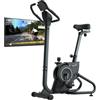 Skandika Cyclette estática Cycling P6-H | 32 livelli di resistenza elettrica, fino a 200 cm, display LED, Bluetooth, controllo tramite app con Kinomap, supporto per tablet