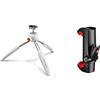 Manfrotto MTPIXIEVO-BK Treppiedi da Tavolo a 2 Sezioni, Bianco & Mcpixi Attacco Universale Per Smartphone, Versione Pro, Nero, ‎3.9 x 9.3 x 14.7 cm; 41 grammi