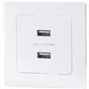 VoltShine Adattatore a 2 prese USB dal design elegante in colore bianco, compatibile con gli standard tedeschi e francesi. Ideale per caricare dispositivi in modo efficiente e sicuro.