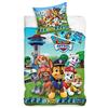 termana Biancheria da letto per bambini, motivo "Paw Patrol", 135 x 200 cm, 80 x 80 cm, in cotone, per ragazzi e ragazze, 2 pezzi, 1 federa da 80 x 80 cm e 1 copripiumino da 135 x 200 cm