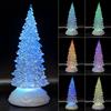 Tronje 27cm Albero di Natale Piccolo con Luce LED - Alberi di Natale Cristallo Artificiali da Tavolo - Timer USB Illuminato Decorazione Natalizie