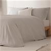 GAMUSI Set copripiumino per letto da 100/105, tinta unita, 100% cotone, copripiumino da 180 x 220 cm e federa per cuscino, traspirante, morbido, colore grigio chiaro