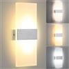 Lightsjoy 12W Applique da Parete Interno 3 Temperatura Colore Lampada da Parete LED Up Down Illuminazione da Parete per Camera da Letto Corridoio Soggiorno Scala 3000k / 4500k / 6000k