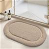 COLOR&GEOMETRY Beige Tappeto Bagno 50x80 cm, Antiscivolo, Tappetino Bagno in Morbidi, Lavabili, Tappeto Bagno Assorbente per Pavimento Del Bagno, Doccia, Lavandino, Vanità
