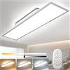 Thanger Plafoniera LED dimmerabile 120x30 cm, Lampada da Soffitto con Funzione di Memoria Telecomando 52W, Lampada da Pannello ad Alta Luminosità 2700K-6500K Luce per Cucina Garage Ufficio Soggiorno