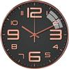 Czemo 12 Pollici Orologio da Parete Moderno, Orologio da Parete Silenzioso Senza Ticchettio, Orologio Muro Grande Numeri Classico Rotonda Orologio al Quarzo Per Camera da Letto,Scuola,Ufficio,Cucina