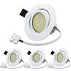HiBay Faretti LED da Incasso per Cartongesso Orientabile 40° 3,5W Luce Calda 3000k Foro 70-80mm Ultra Slim 27mm Faretti Led Soffitto Rotondo Biano 220V per Interno Cucina Set di 4