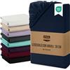 Utopia Bedding Lenzuolo con Angoli, Una Piazza - 90x200x30 cm - Blu Navy - Microfibra di Poliestere Spazzolato - Lenzuolo Sotto con Angoli Elasticizzato (1, Blu Navy, 90x200x30 cm)