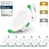 ALUSSO Faretti LED da Incasso per Cartongesso,4W 310LM 230V Luci da Soffitto Interno,Foro Incasso Ø55-68mm,3CCT 3000K 4000K 6500K Faretto led incasso IP44 per Cucina,Bagno,Set di 6,Bianc
