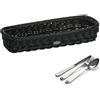 Westmark Cesta per le Posate, Adatta per Hotel e Ristorazione, Rettangolare, Ca. 39,5 x 28 x 8,5 cm, Fibra Sintetica, Saleen Edition, Nero, 02016819101