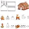 ZoneYan Formine Biscotti Natalizie 3D, Natale 18 Pezzi Biscotti Natalizi Stampi in Acciaio Inossidabile, 3D Stampi Biscotti Natale, Natalizio Formine per Biscotti