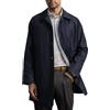 HOTIAN Trench Cappotto Uomo Lungo Slim Fit medio cappotto classico leggero giacca mezza stagione uomo cappotto uomo cappotto uomo, blu navy, S