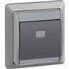 SIMON - Pulsante elettrico da incasso, interruttore da parete esterno, serie Simon 44 Aqua, facile da installare, monoblocco, include scatola, coperchio e meccanismo, ideale per giardini e terrazze,