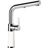 SCHOCK | Miscelatore SC540 Canna Alta Dritta con Doccia Estraibile, Base Rivestita in ®Cristadur Premium Bianco Puro, h323mm
