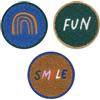 LÄSSIG Set di ciondoli e toppe (3 pezzi) con bottoni a pressione/School Patches Set Smile/Fun