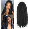 XIIMENALU Marley Twist Braiding Hair Afro Kinky Curly Marley Twist Crochet Hair Marley Twist Hair Long Cuban Twist Hair Marley Hair Extensions Synthetic Crochet Braids (1b, 18inch/6packs)