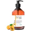 Oïléna Olio di Albicocca BIO Nativo Extravergine 100% Puro Spremuto a Freddo Olio Abbronzante Olio doposole Olio bebe Olio unghie cuticole Viso, Corpo, Capelli 500 ml