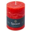 Spaas - Candela pilastro in stile rustico, 80/110 mm, 65 ore, rosso