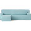 ECOMMERC3 | Copridivano Chaiselongue Braccio corto sinistro Bielastico traspirante - Copridivano Chaiselongue Colore Acqua Marina Regolazione Gomme e Schiume di Tenuta