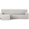 ECOMMERC3 | Copridivano Chaiselongue Braccio corto sinistro Bielastico traspirante - Copridivano Chaiselongue Colore ecru Regolazione gomme e schiume di sostegno, protezione dall'usura