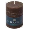 Spaas - Candela pilastro in stile rustico, 80/110 mm, 65 ore, marrone scuro
