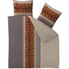 CelinaTex Biancheria da letto alla moda, 200 x 200 cm, 3 pezzi, cotone Adda Africa, beige, marrone, grigio