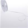 Deko und Band Double Face in Raso con Bordo Argento - Colore Bianco - 3 mm - 50 m - 32103 10 (0,27 €/m)