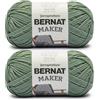 Bernat Maker lichene, 2 confezioni da 250 g 72% cotone 28% nylon, n.5, grosso 290 m, per maglieria, uncinetto e amigurumi