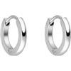 Purelei Orecchini Ike (Argento) - Creoli da Donna in Acciaio Inossidabile, 14 mm di Diametro - Gioielli Durevoli, Ideali Come Regalo