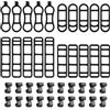 YONGQING 20 Pezzi Cinturino in Silicone per Bicicletta,Cinturino Elastico Leggero per Bici,Banda da Bicicletta Cinghia Elastica Cinturino per Fissare Torce,Telefoni Cellulari,Cronometri,GPS