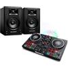 Numark Party Mix II e M-Audio BX3 - Console DJ a 2 Canali con Scheda Audio e Luci, Casse da tavolo con suono professionale - 120 W