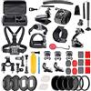 Navitech Kit Combinato Di Accessori Per Action Camera 60-in-1 - Compatibile con Rollei Actioncam 372 Action Camera