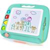 SGILE Grande Tavolo da Disegno Magnetico - Blocco per Scarabocchi in 4 Colori 42×33 cm con 4 Timbri per Bambini, Tavolo da Disegno Incisione Regalo per Bambini di 36 Mesi e Ragazze,Verde